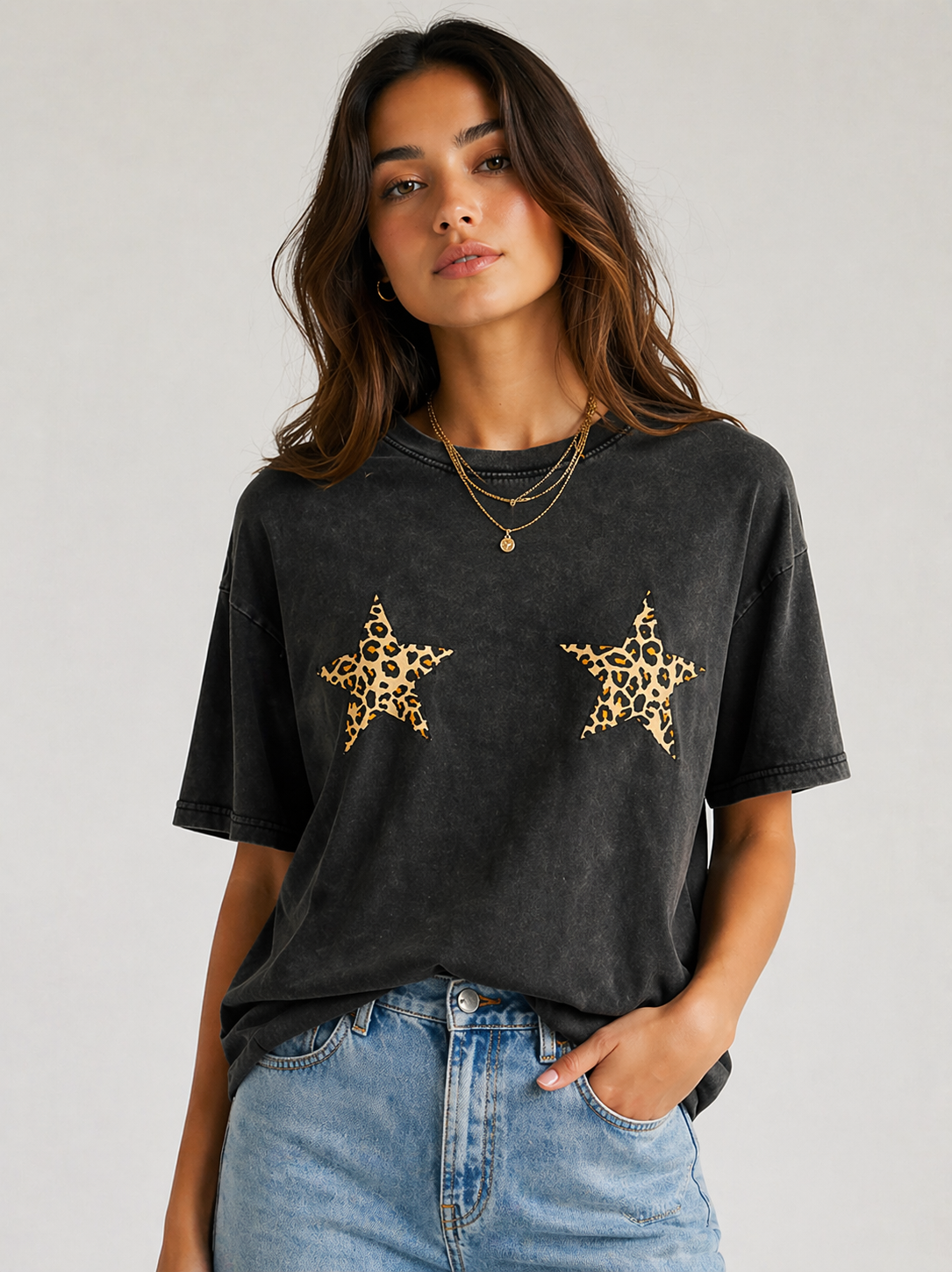 Leopard Star Tee