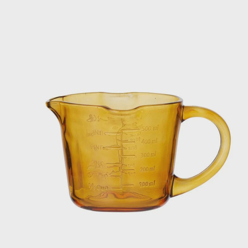 Lia Glass Measuring Jug - Amber