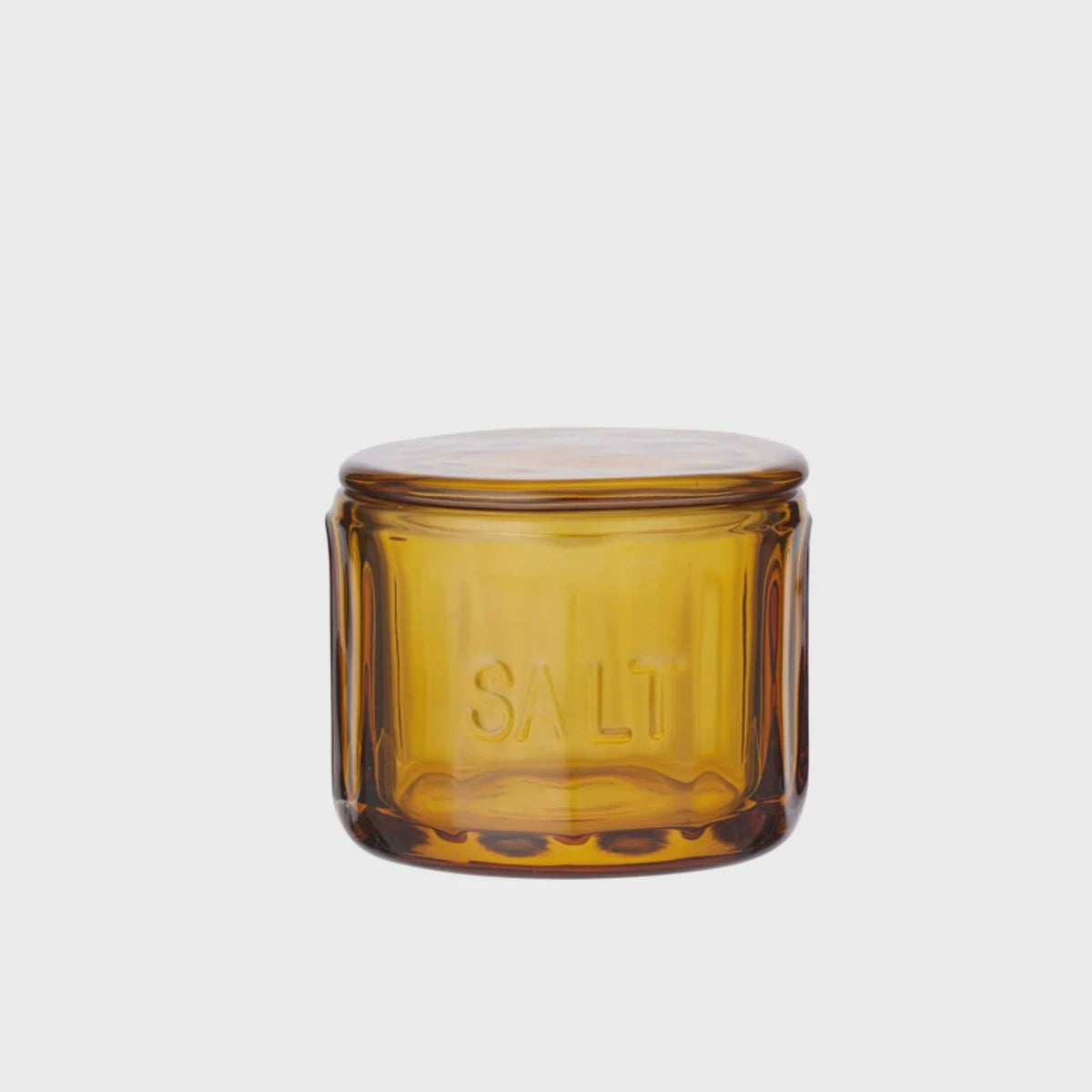 Lia Glass Salt Jar - Amber