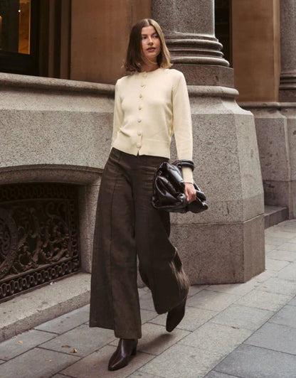 Camillia Seamed Linen Pant