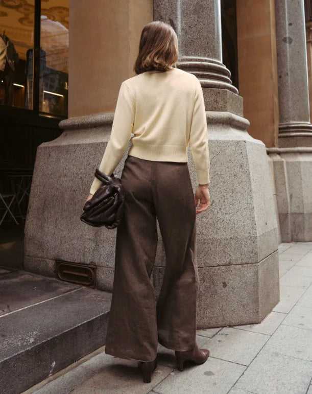 Camillia Seamed Linen Pant