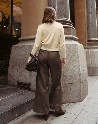 Camillia Seamed Linen Pant