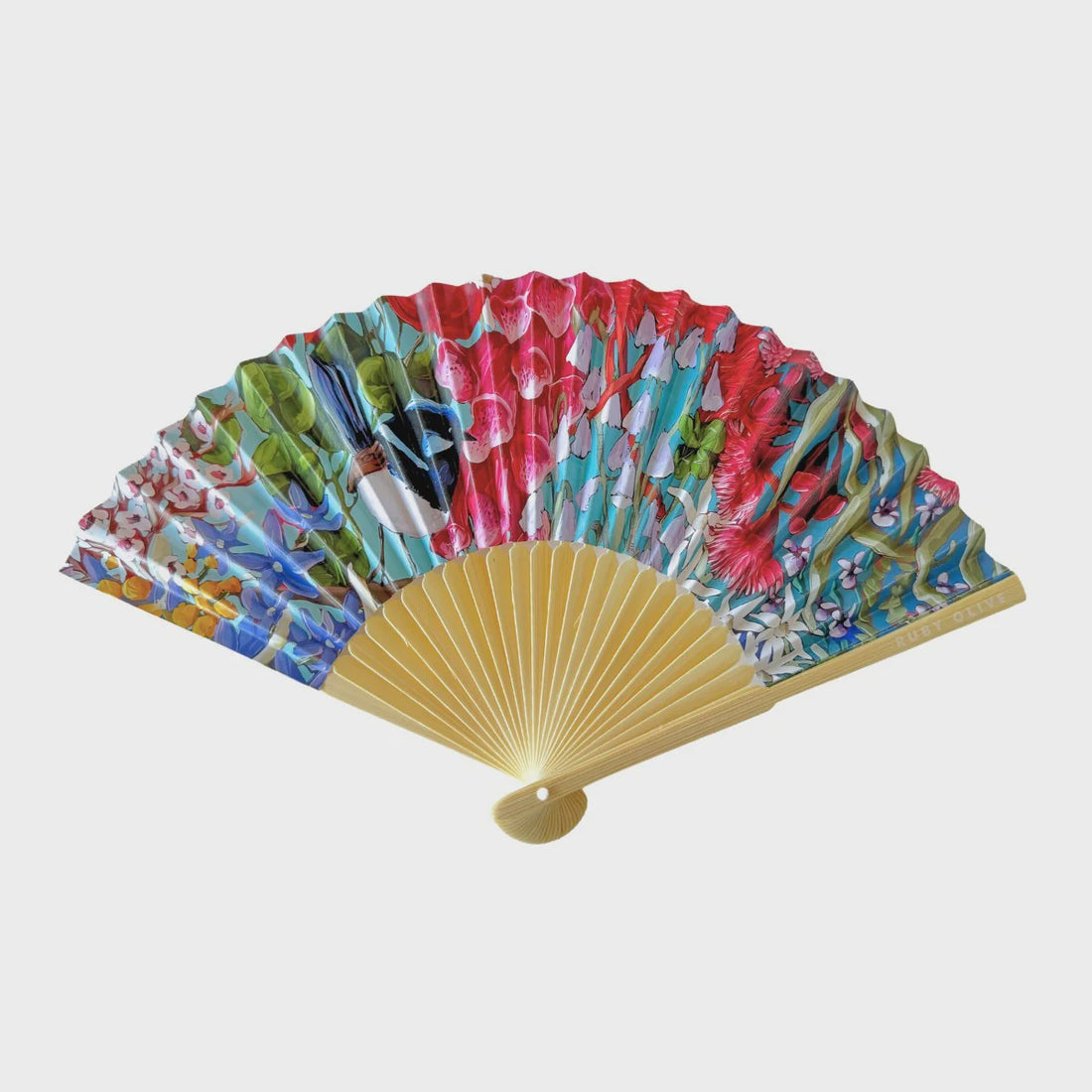 Ruby Olive Hand Fan - Little Wrens