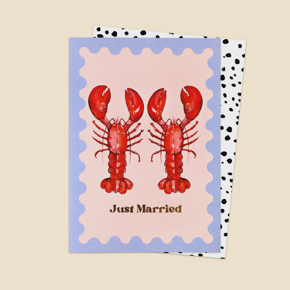 Just Married Lobster Greeting Card