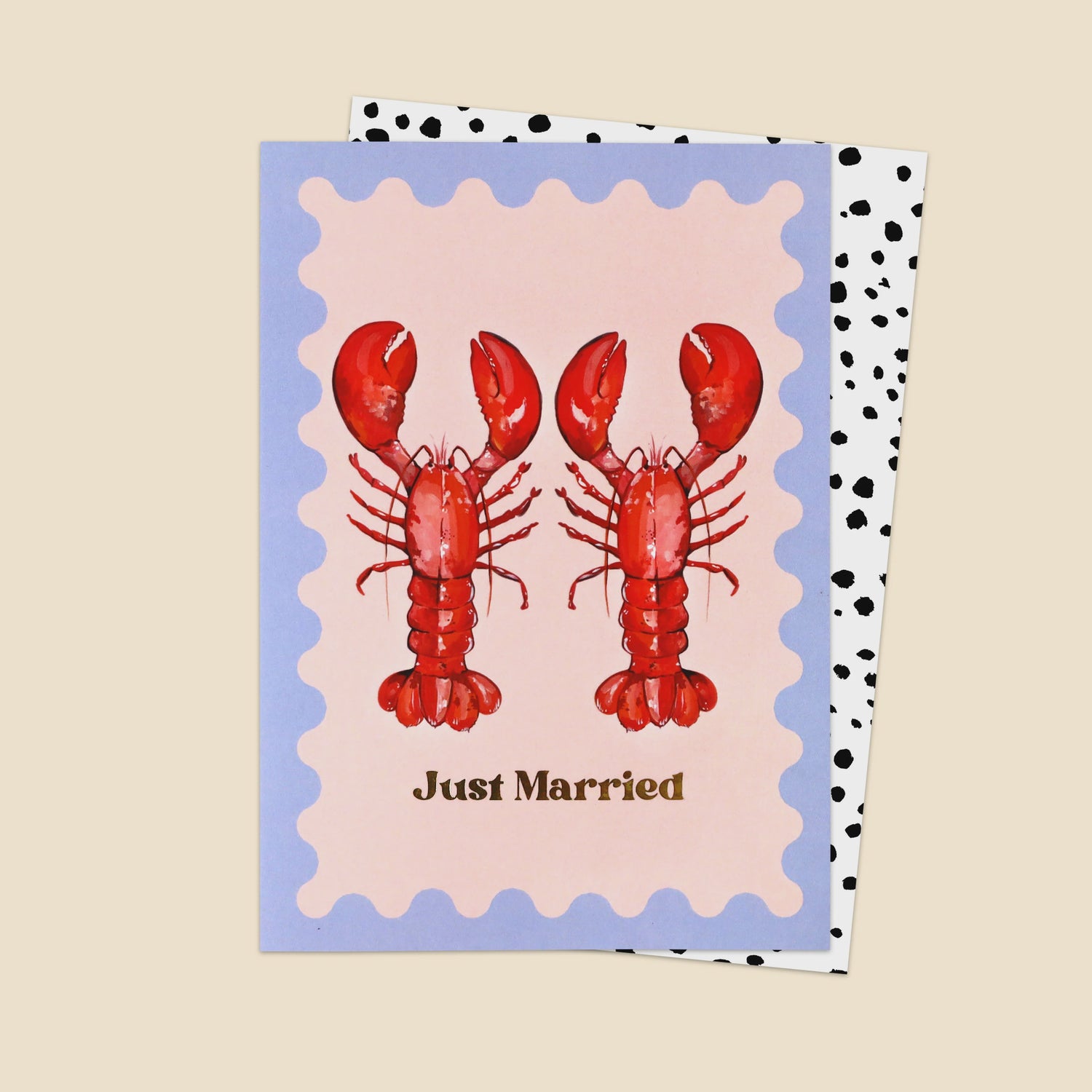 Just Married Lobster Greeting Card