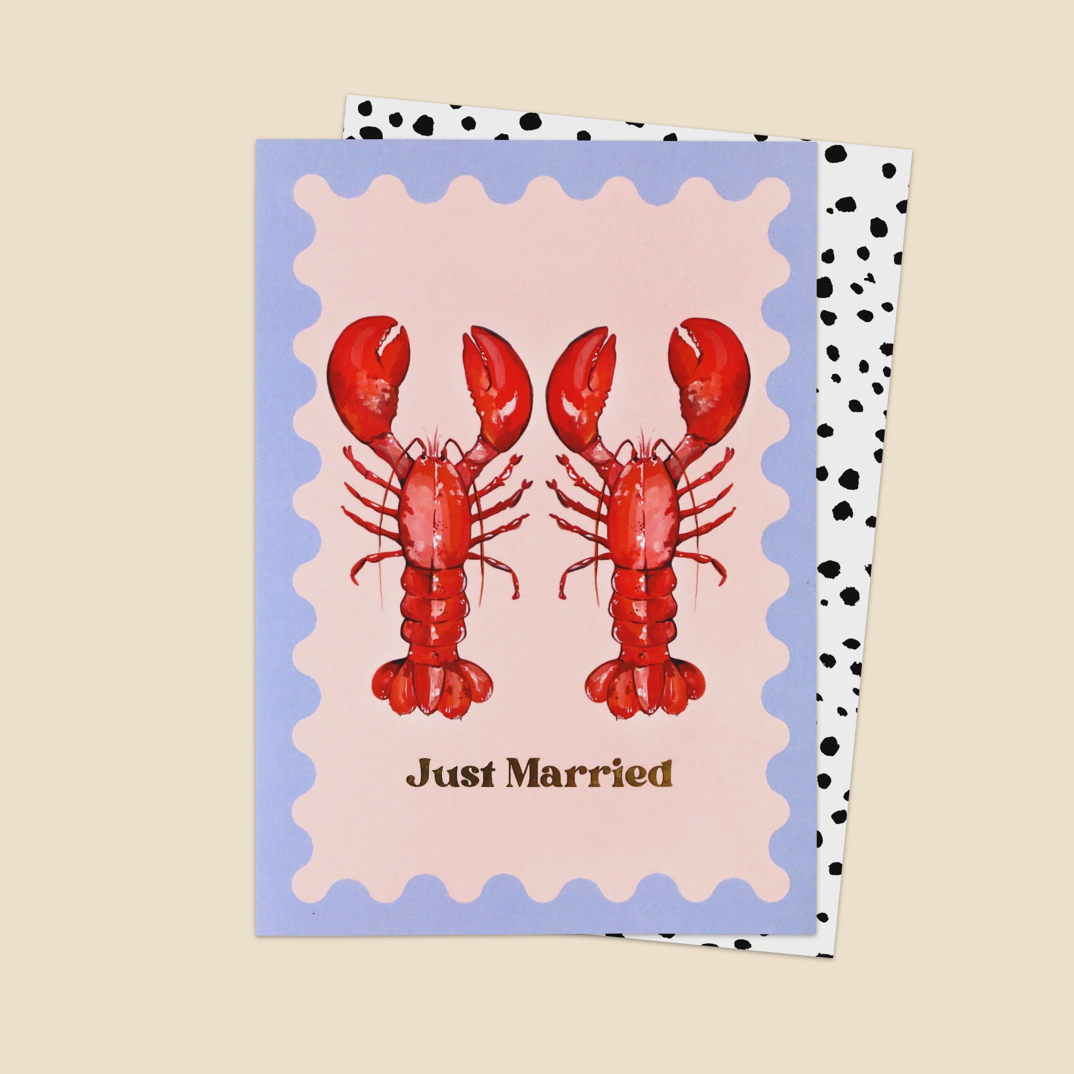 Just Married Lobster Greeting Card