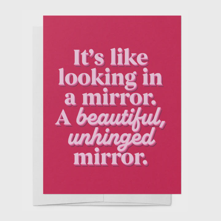 Looking In A Mirror Greeting Card