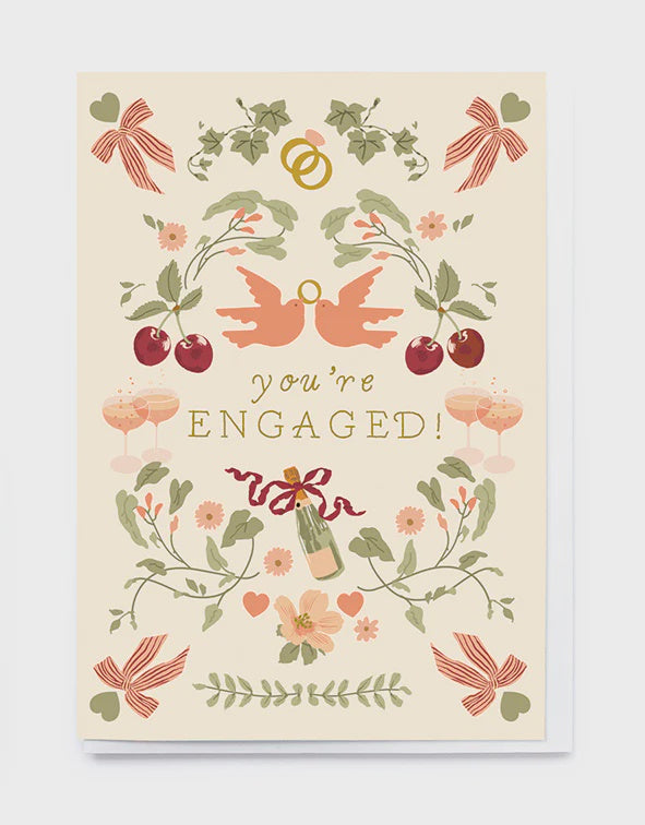 Love Birds Engagement Card