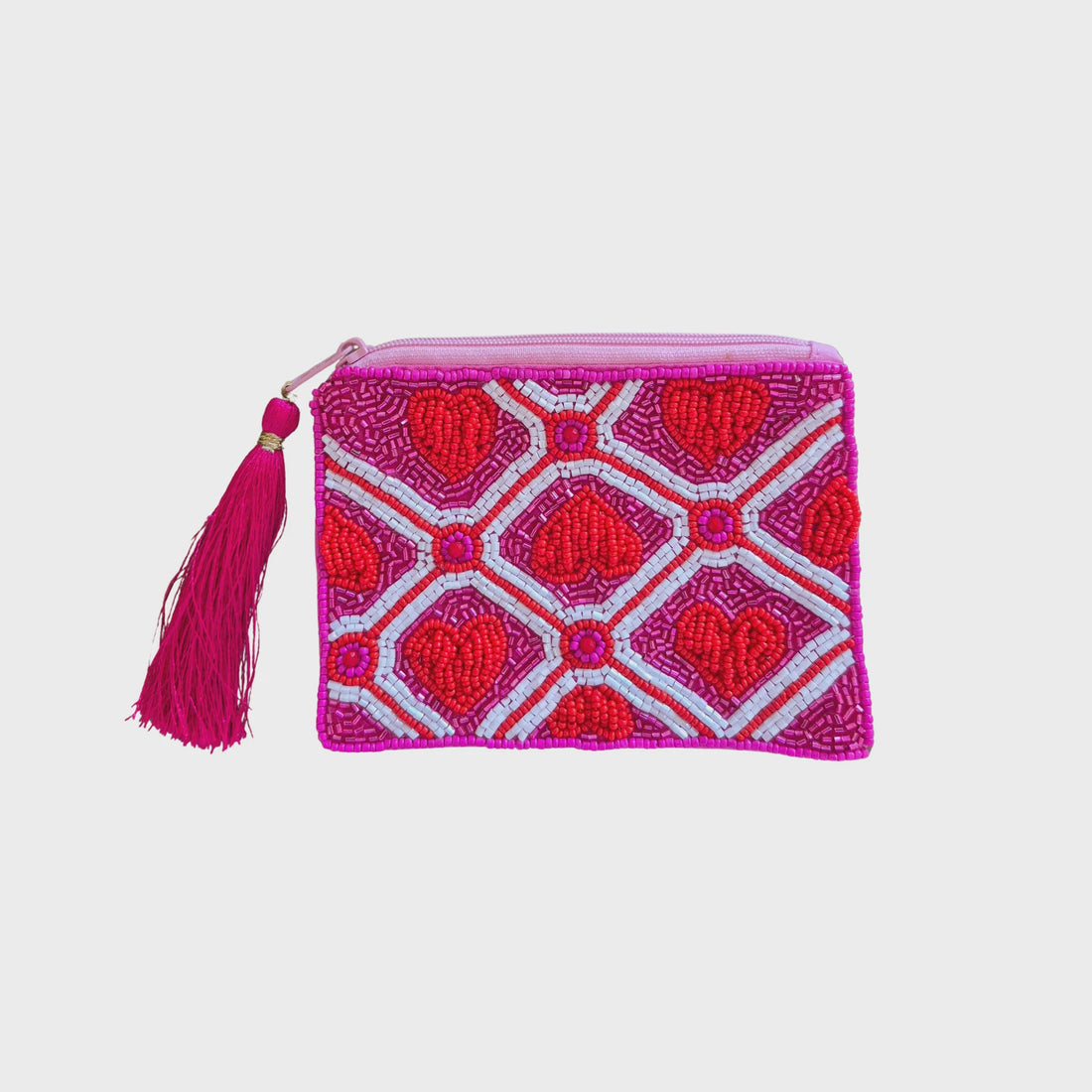 Love Heart Beaded Clutch