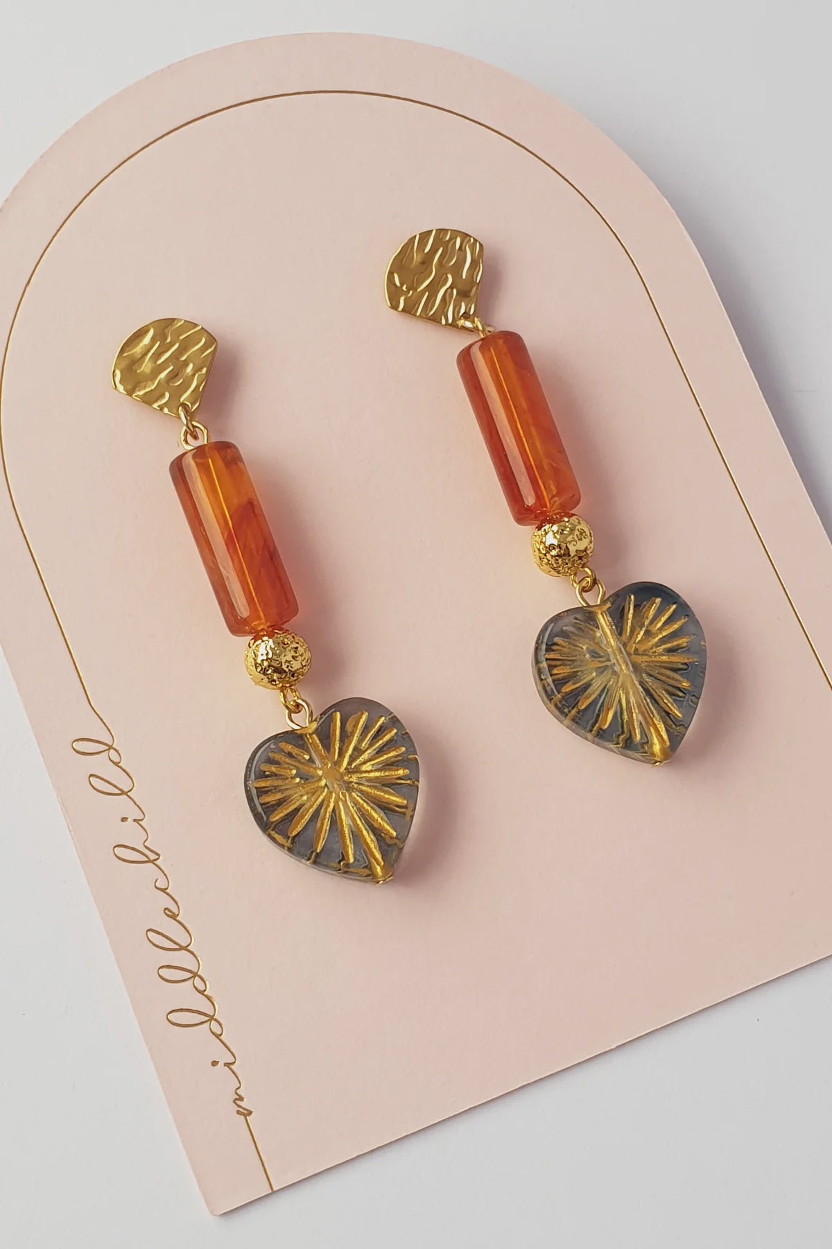 Lucky In Love Earrings - Amber