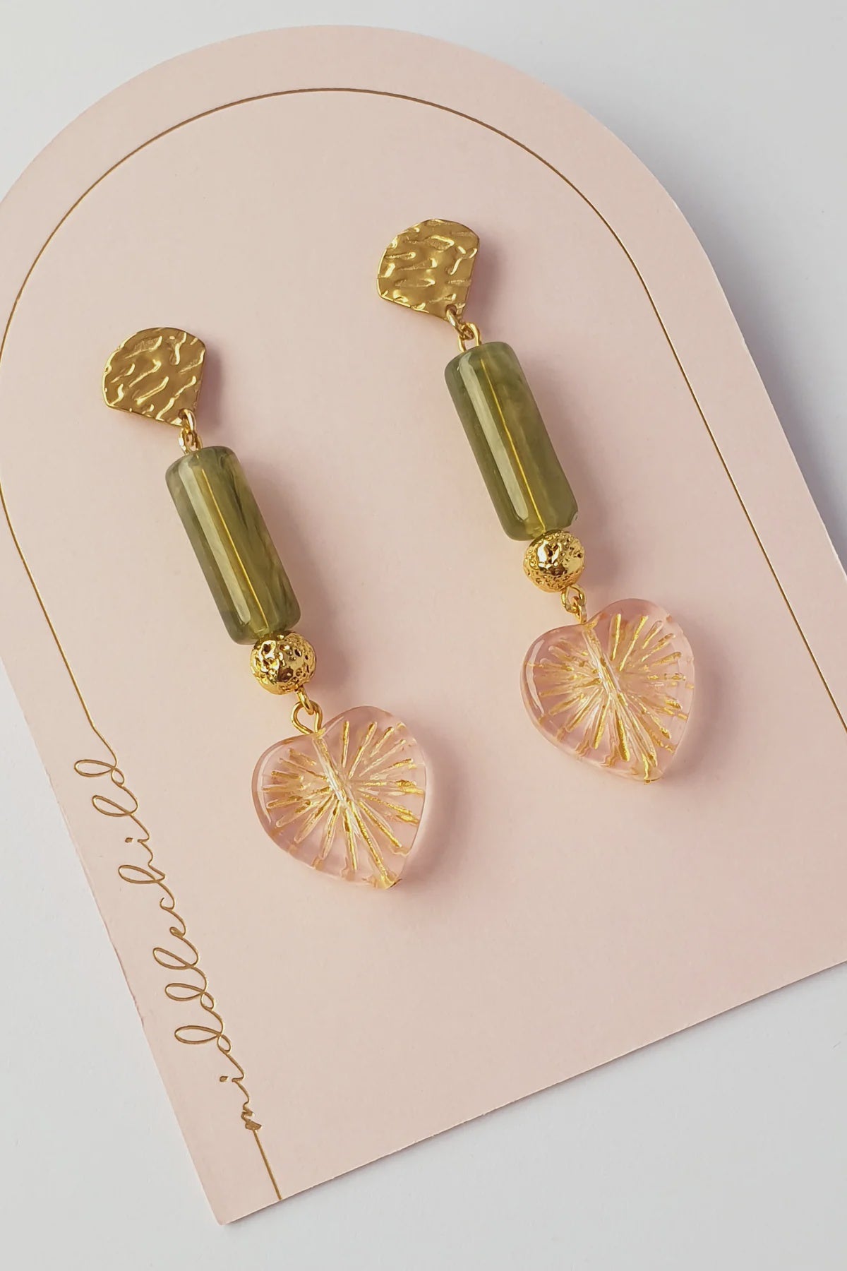 Lucky In Love Earrings - Olive