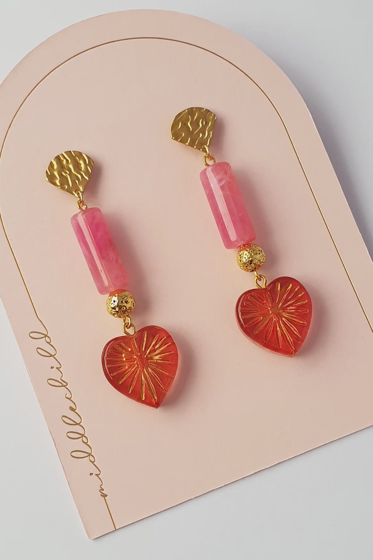 Lucky In Love Earrings - Pink