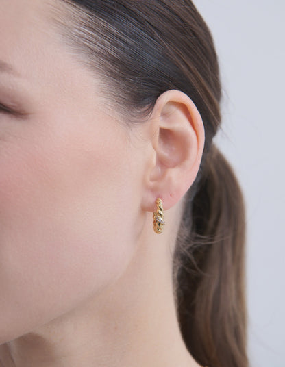 Lulu 18K Gold Plated Twist Hoop Earrings