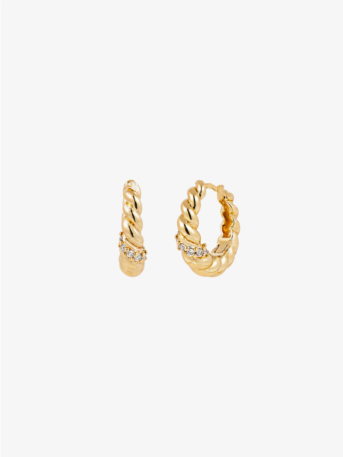 Lulu 18K Gold Plated Twist Hoop Earrings