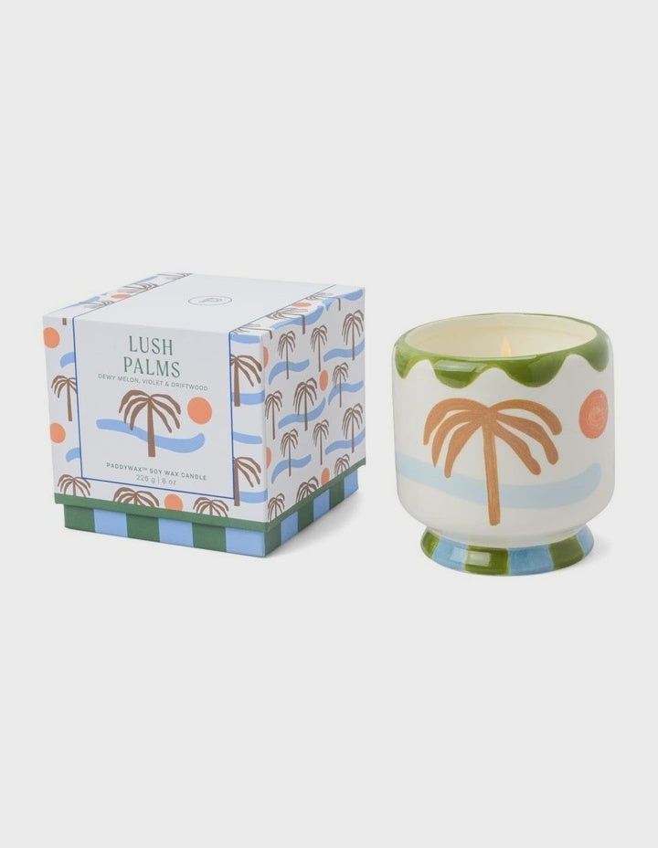 Palm Tree Ceramic Candle - Lush Palms