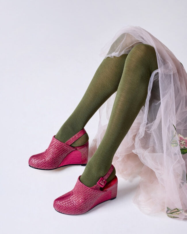 Luxe Merino Wool Tights - Olive