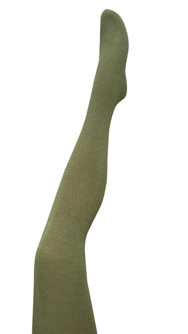 Luxe Merino Wool Tights - Olive