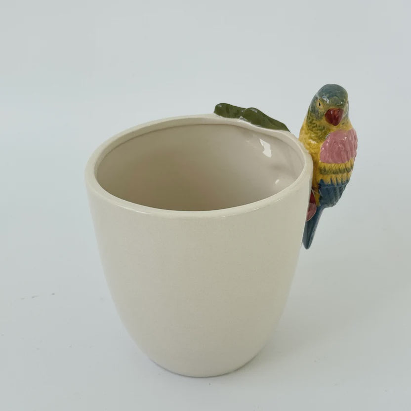 Macaw Ceramic Pot