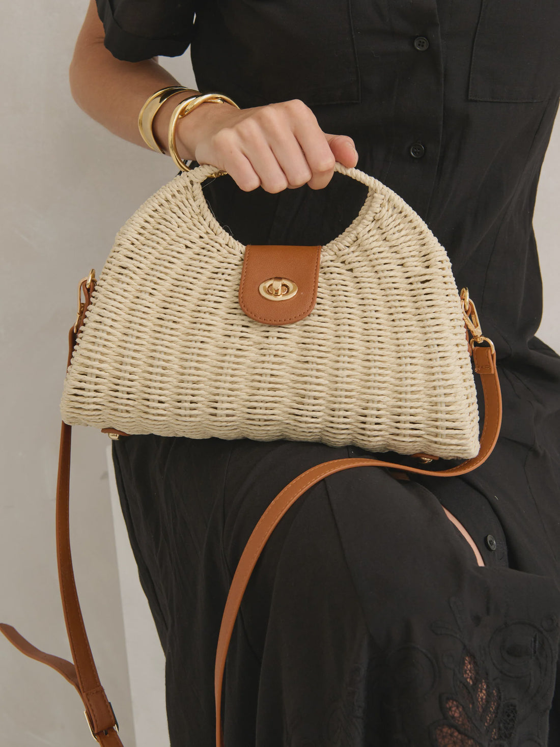 Maggie Straw Bag - Beige
