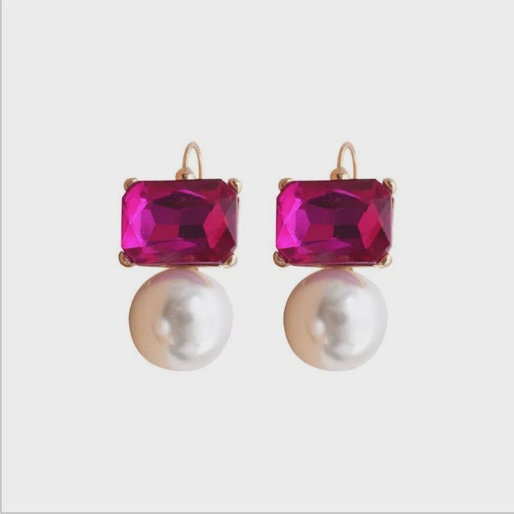 Maggie Earrings - Bright Pink