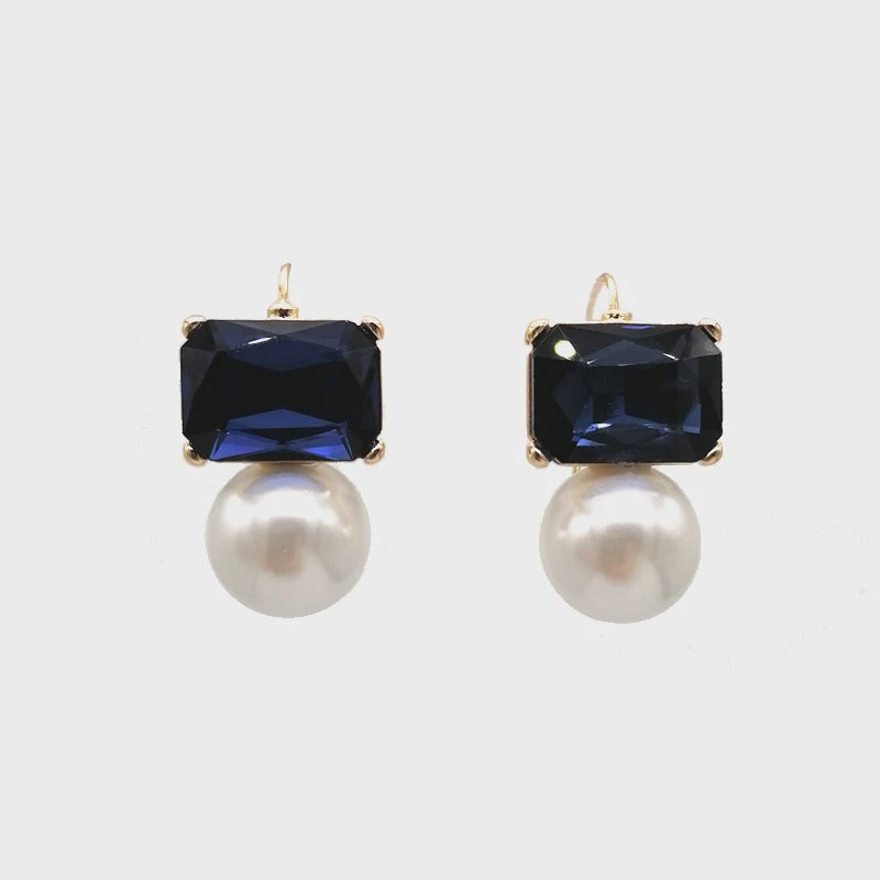 Maggie Earrings - Navy