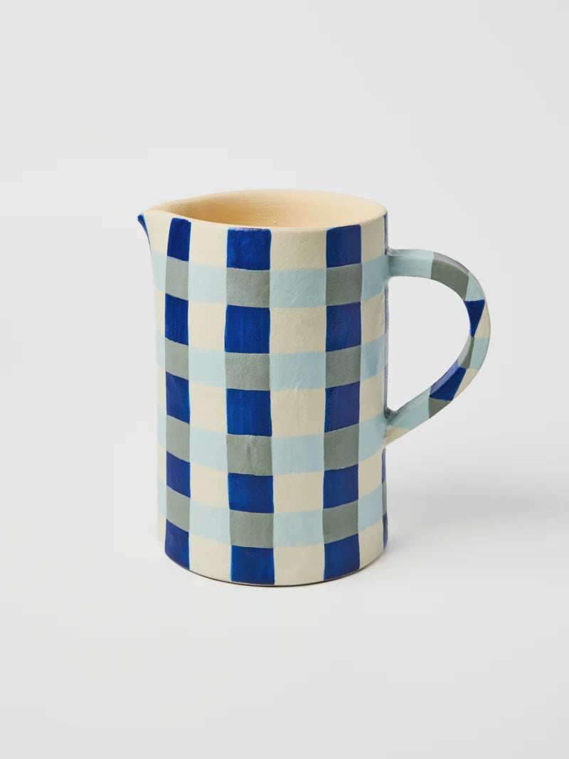 Maker Jug - Indigo Check