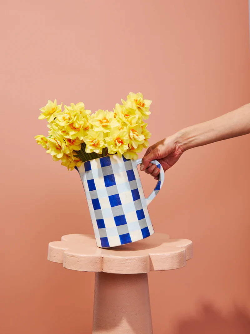 Maker Jug - Indigo Check