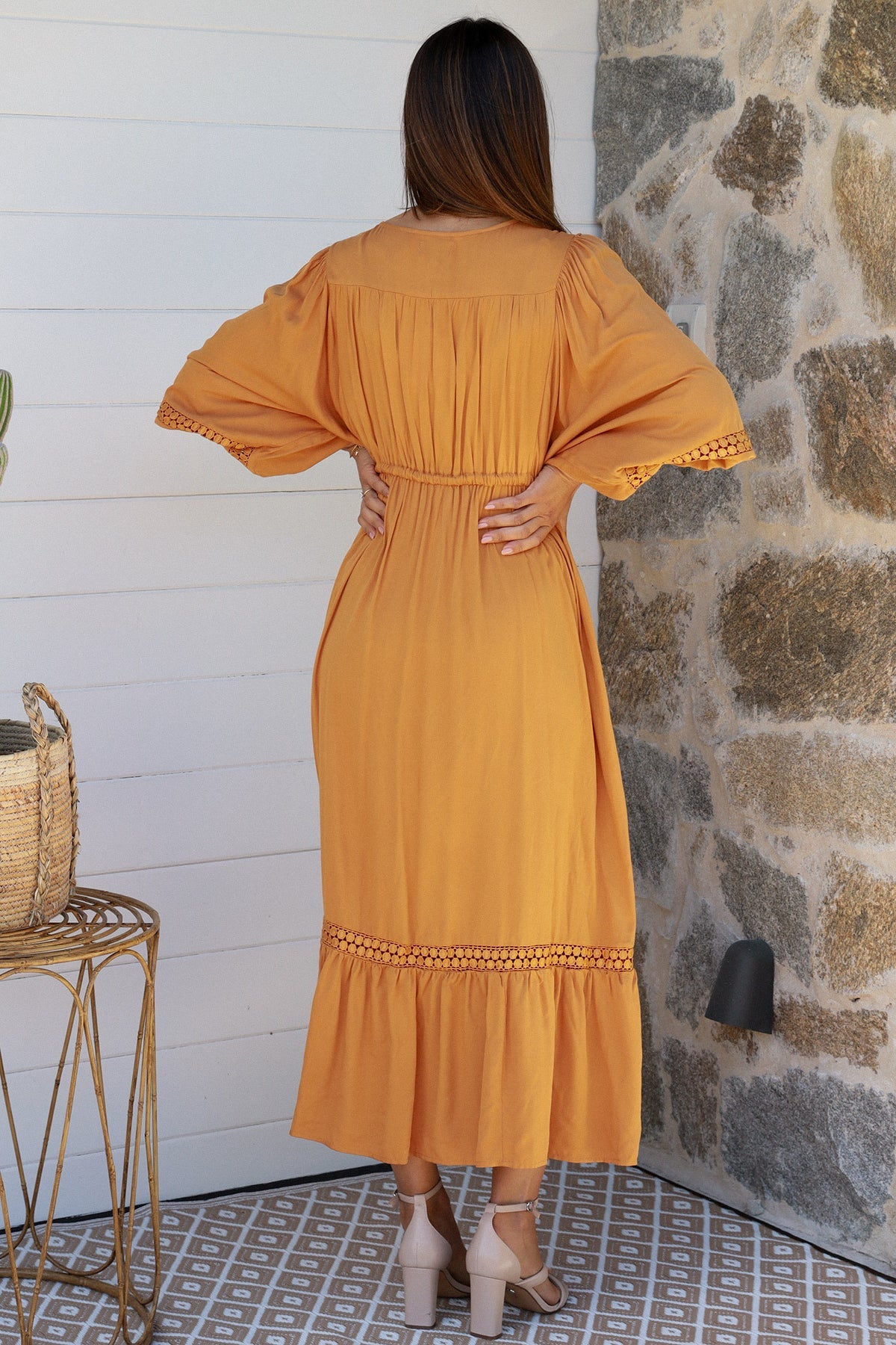 Margot Midi Dress - Mustard