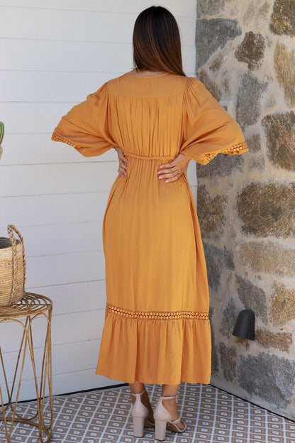 Margot Midi Dress - Mustard