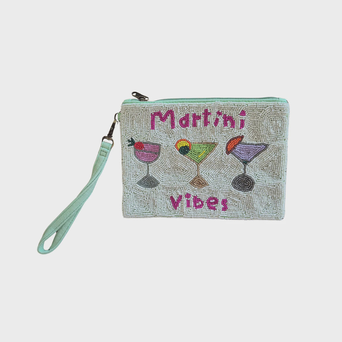 Martini Vibes Beaded Clutch