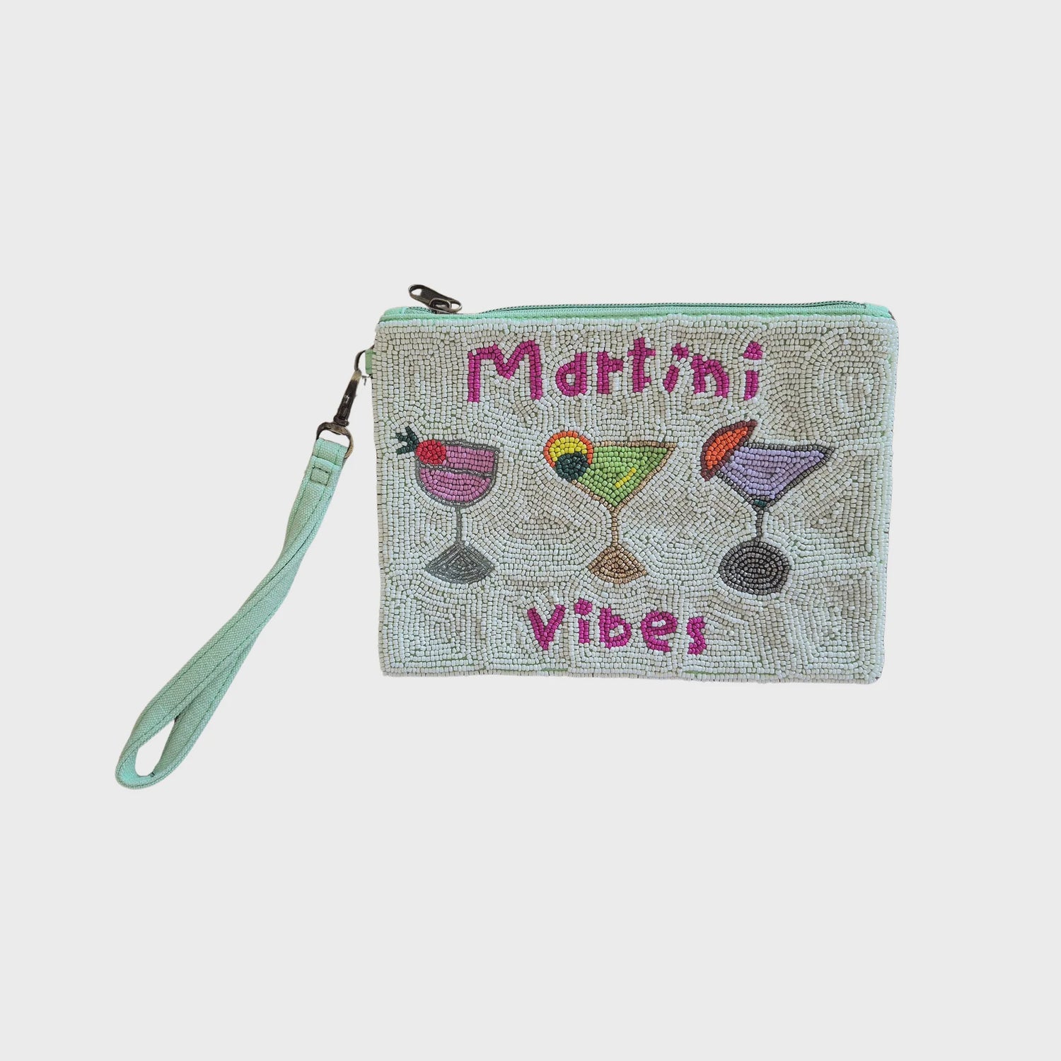 Martini Vibes Beaded Clutch