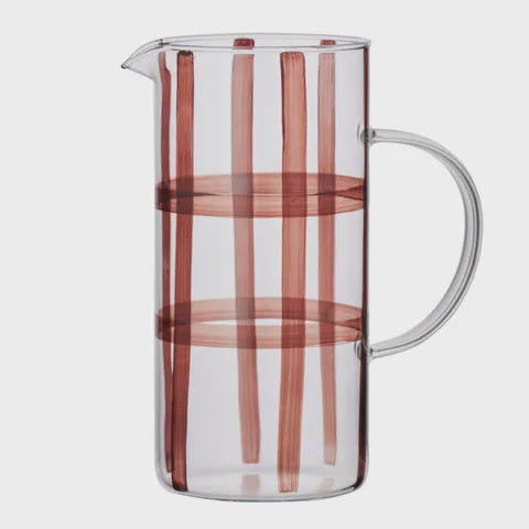 Max Glass Jug - Clear/Chocolate
