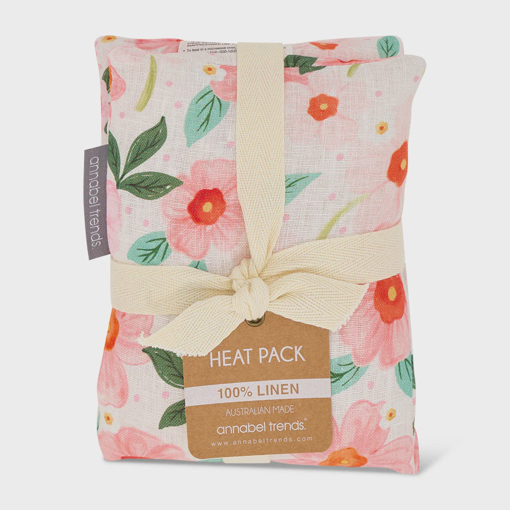 Linen Heat Pillow - Meadow Blush
