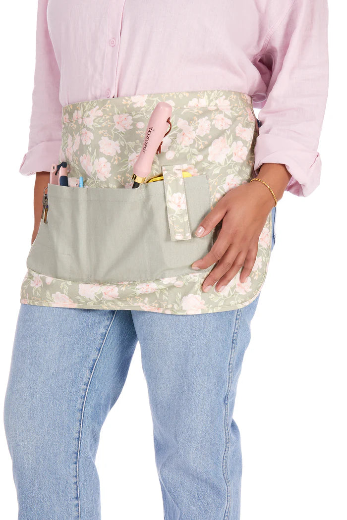 Peony Meadow Waist Apron