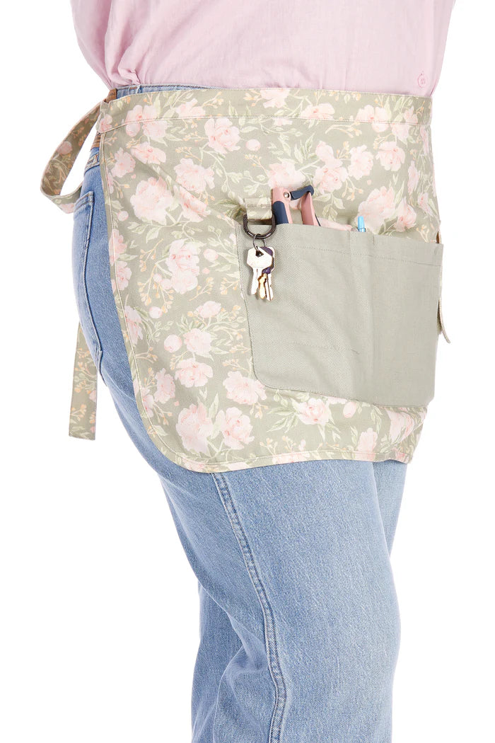 Peony Meadow Waist Apron