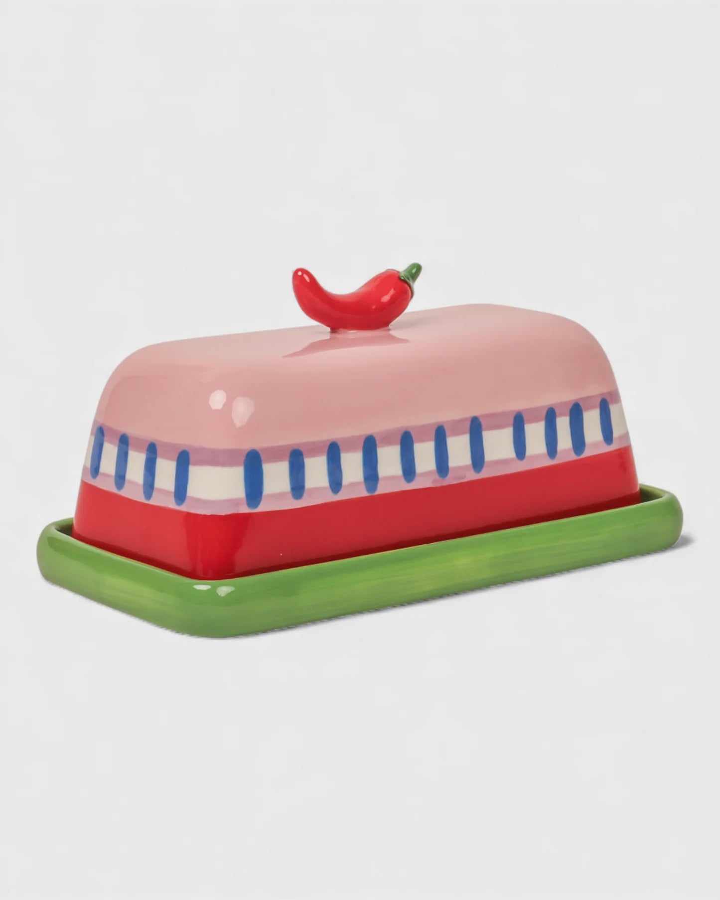 Seaview Stoneware Hot Chilli Butter Dish