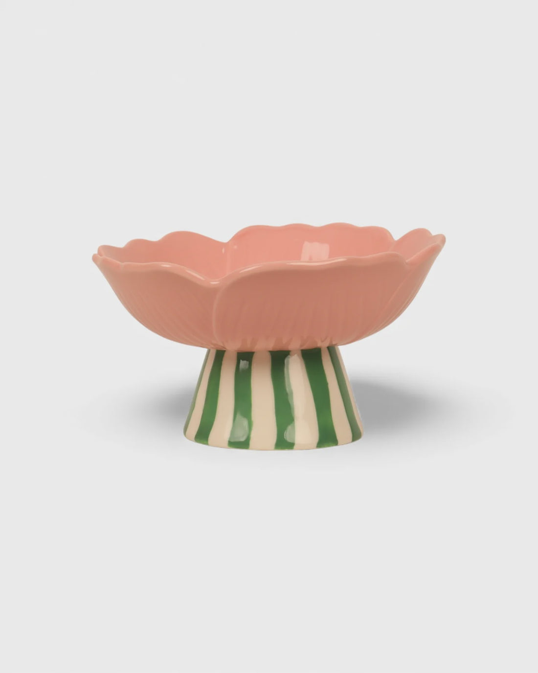 Blush Stoneware Stand Flower Bowl