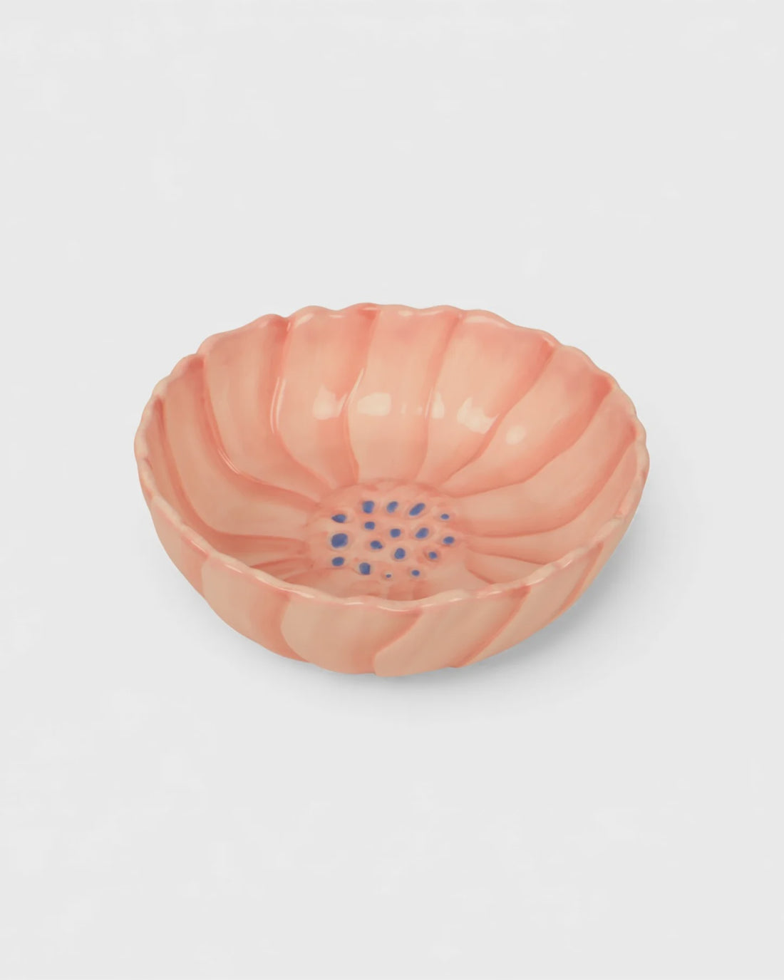 Blush Stoneware Flower Bowl