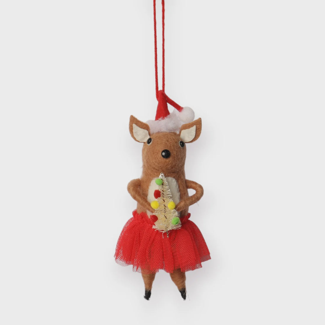 3D Bauble Felt Kangaroo Ballerina