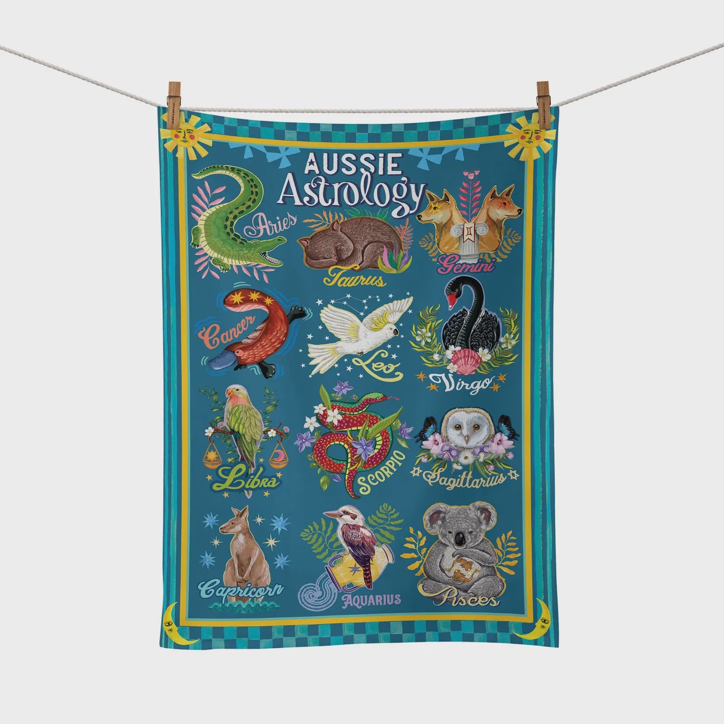 Aussie Astrology Tea Towel