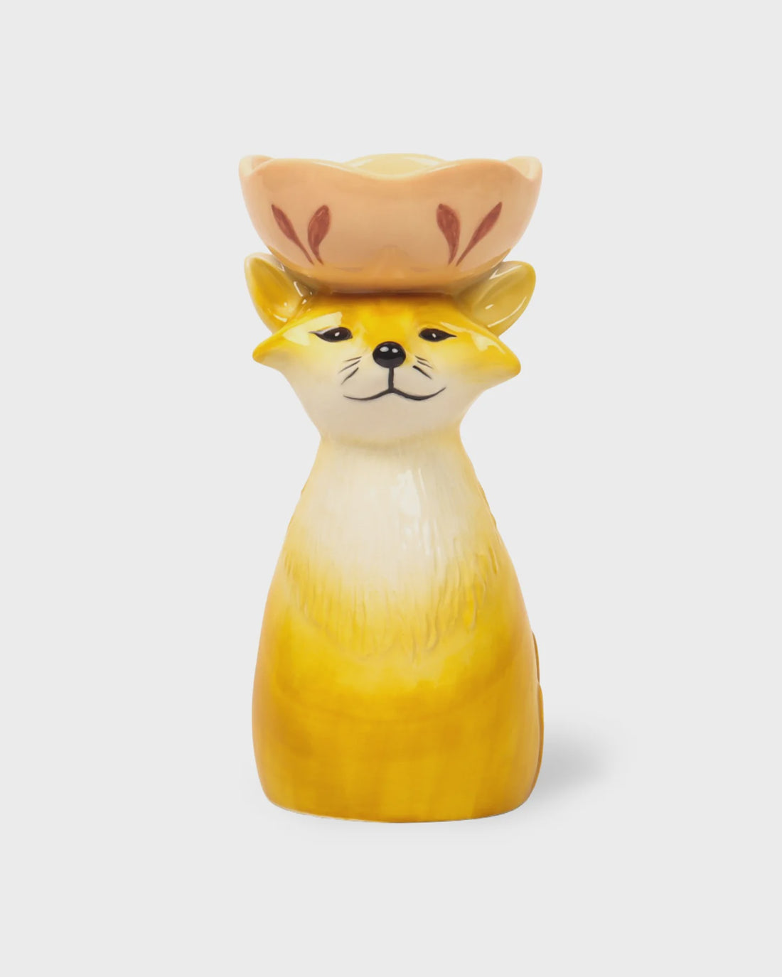 Retro Folk Stoneware Foxy Vase