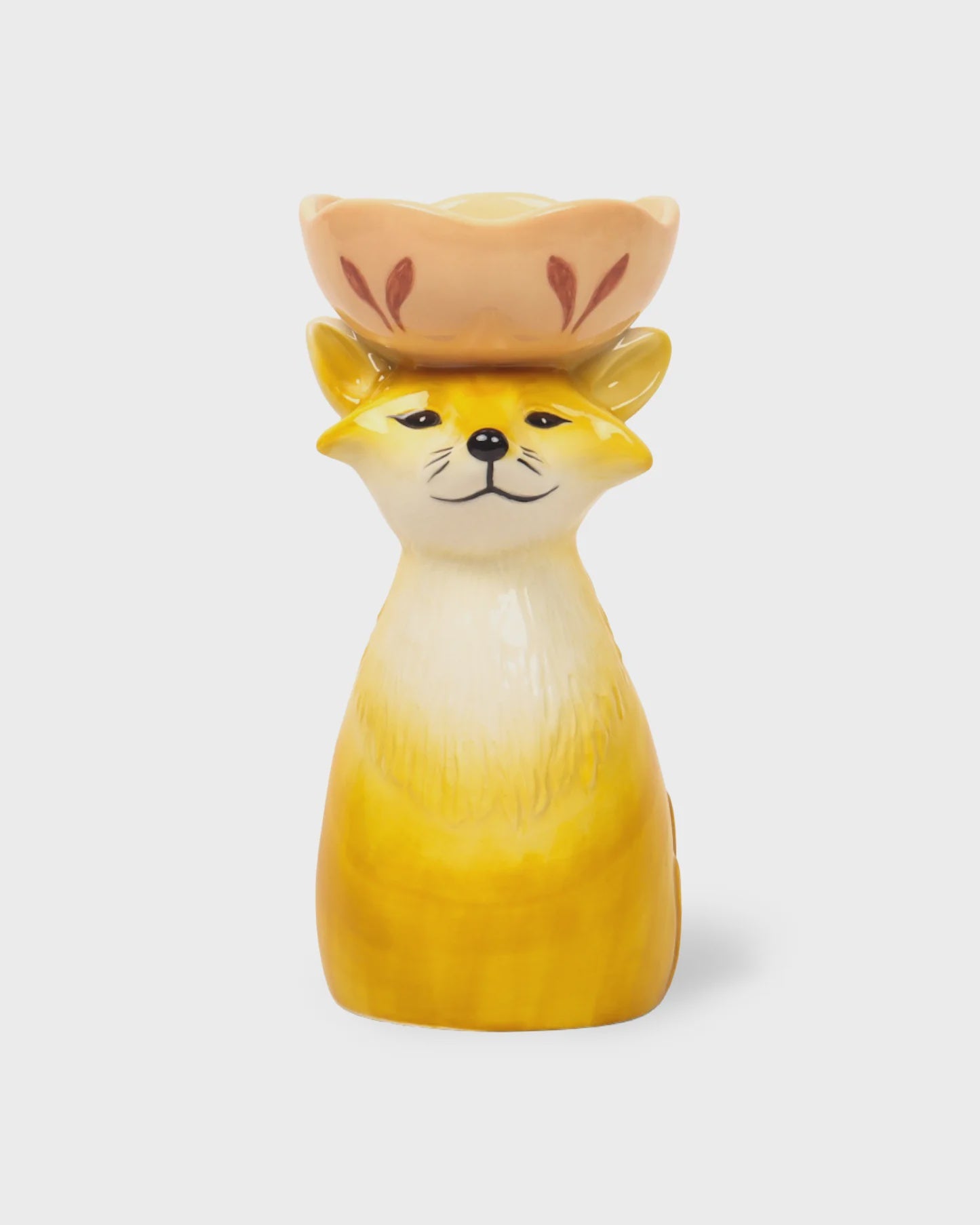 Retro Folk Stoneware Foxy Vase