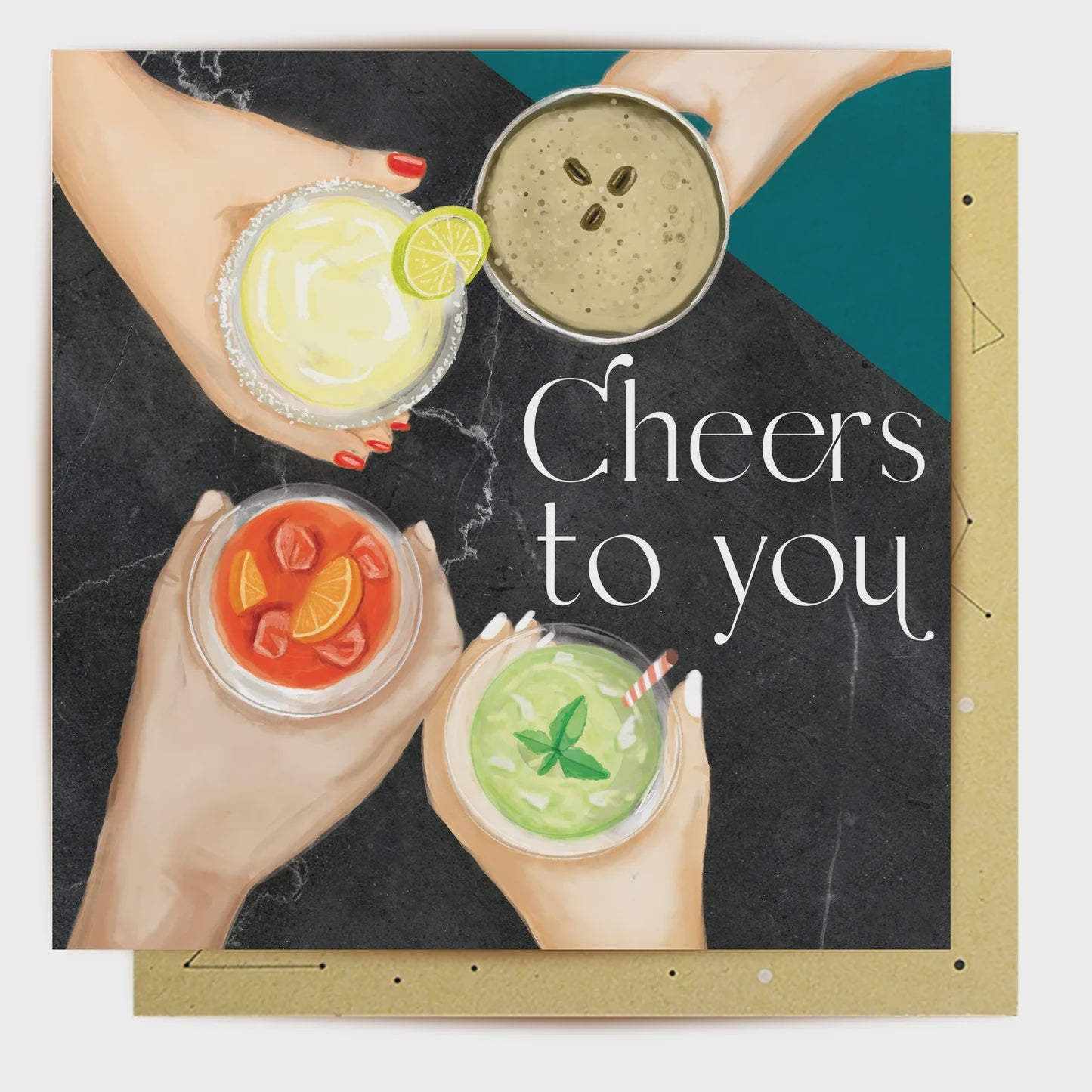 Cheer Cocktails Greeting Card