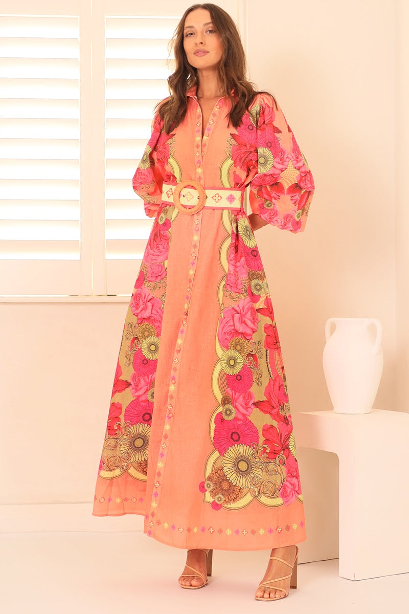 Melon Print Dress