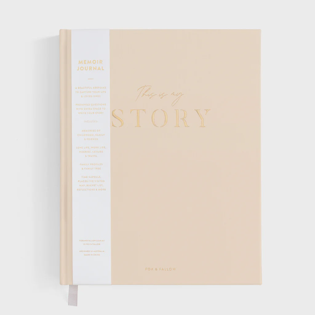 This Is My Story Memoir Journal - Cream