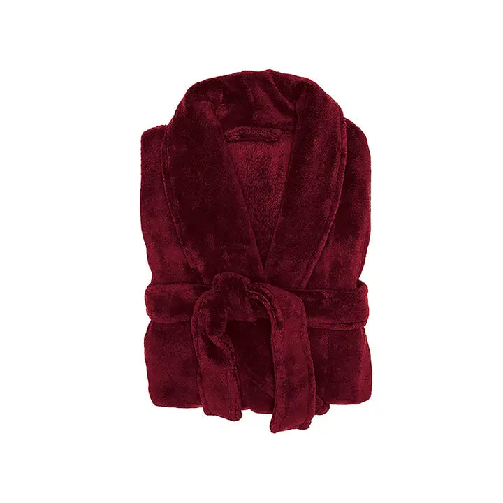 Microplush Bath Robe - Merlot