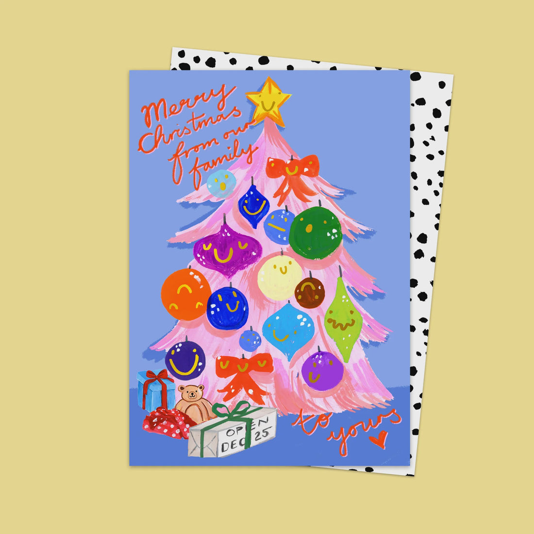 Merry Christmas From Our Family Greeting Card