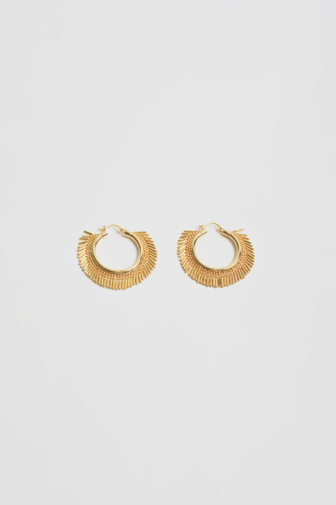 Metal Tassel Edge Hoop Earrings