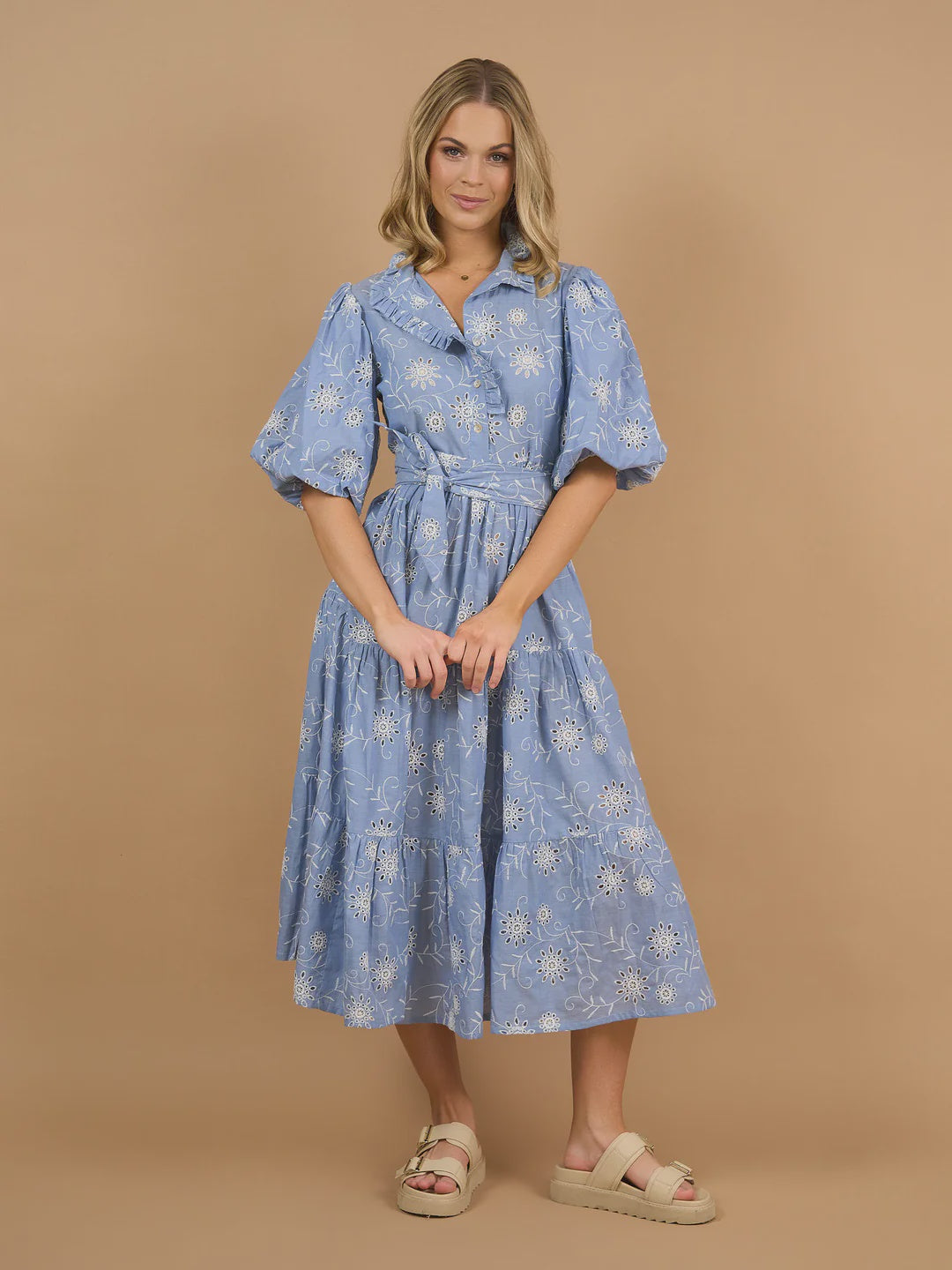 Mia Dress Chambray Burst