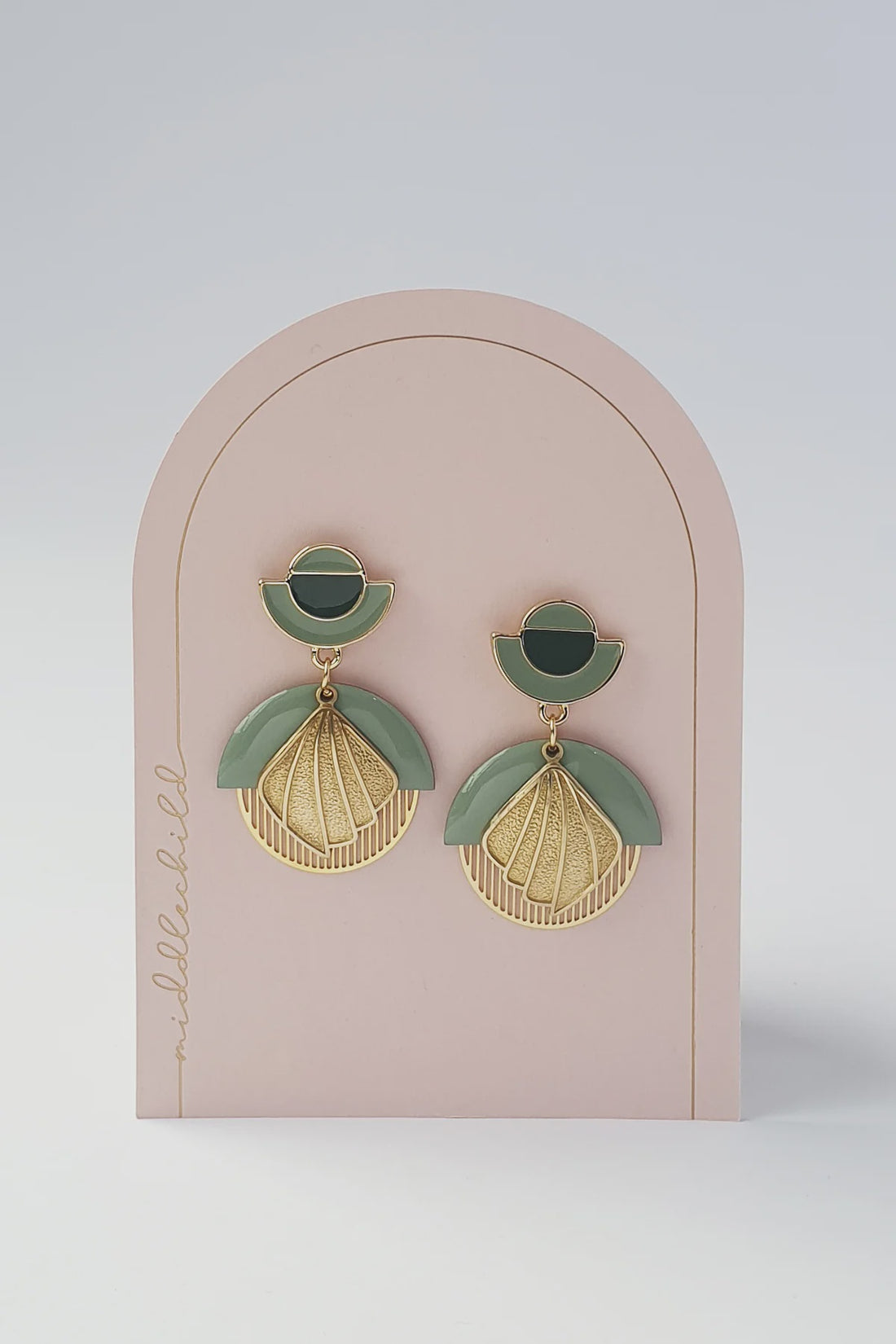 Middle Child Shilling Earrings - Duckegg Blue